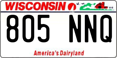 WI license plate 805NNQ