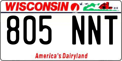WI license plate 805NNT