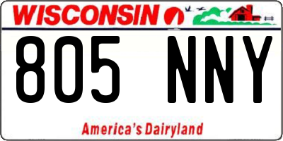 WI license plate 805NNY