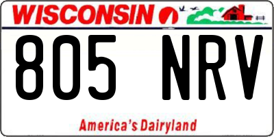 WI license plate 805NRV