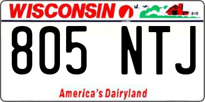 WI license plate 805NTJ