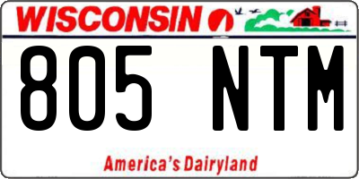 WI license plate 805NTM