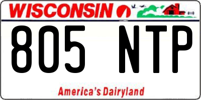 WI license plate 805NTP