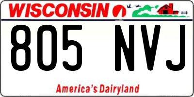 WI license plate 805NVJ