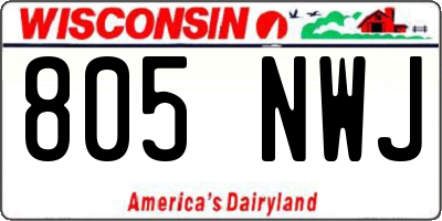WI license plate 805NWJ