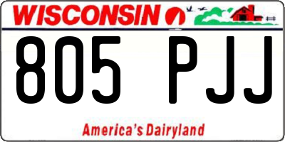 WI license plate 805PJJ