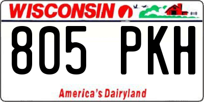 WI license plate 805PKH