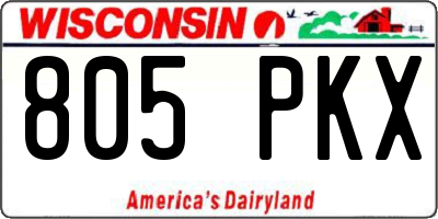 WI license plate 805PKX
