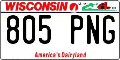 WI license plate 805PNG