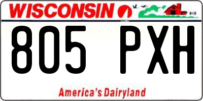 WI license plate 805PXH