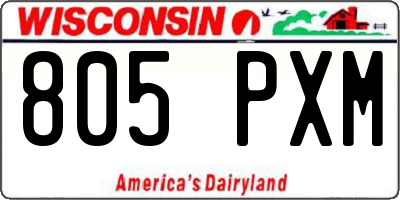 WI license plate 805PXM