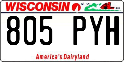 WI license plate 805PYH