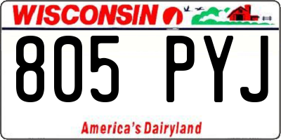 WI license plate 805PYJ