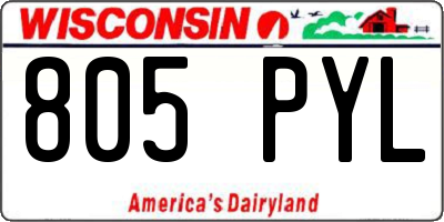 WI license plate 805PYL