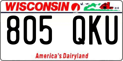 WI license plate 805QKU