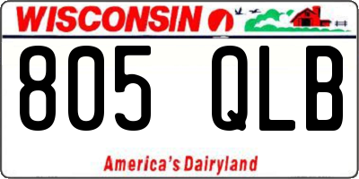WI license plate 805QLB