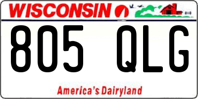 WI license plate 805QLG