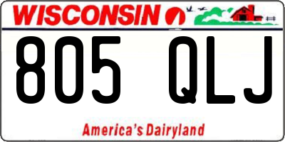 WI license plate 805QLJ