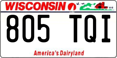 WI license plate 805TQI