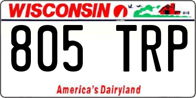 WI license plate 805TRP