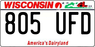 WI license plate 805UFD