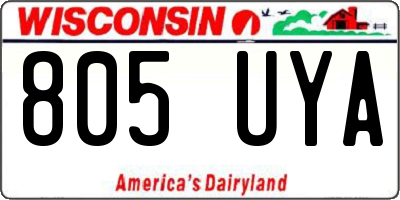 WI license plate 805UYA