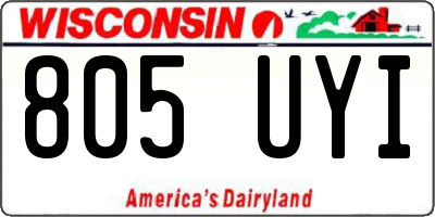 WI license plate 805UYI