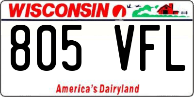 WI license plate 805VFL