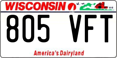 WI license plate 805VFT