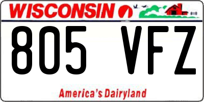 WI license plate 805VFZ