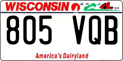 WI license plate 805VQB