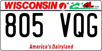 WI license plate 805VQG