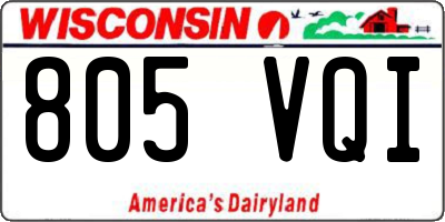 WI license plate 805VQI