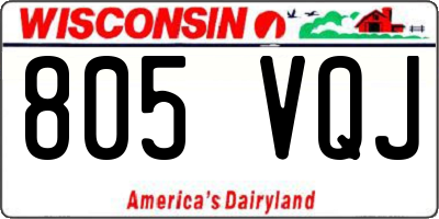 WI license plate 805VQJ
