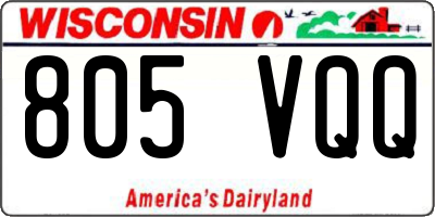 WI license plate 805VQQ