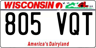 WI license plate 805VQT
