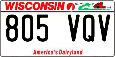 WI license plate 805VQV
