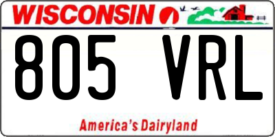 WI license plate 805VRL