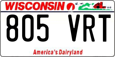 WI license plate 805VRT