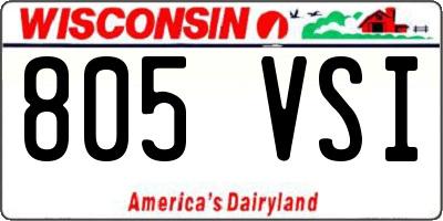 WI license plate 805VSI