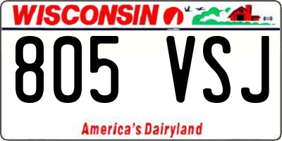 WI license plate 805VSJ