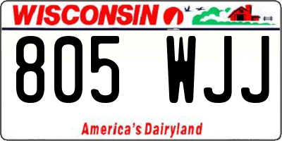 WI license plate 805WJJ