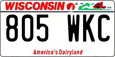 WI license plate 805WKC