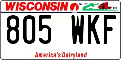 WI license plate 805WKF