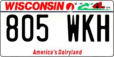 WI license plate 805WKH