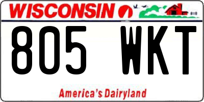 WI license plate 805WKT