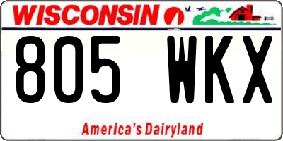 WI license plate 805WKX