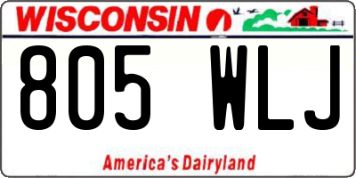 WI license plate 805WLJ