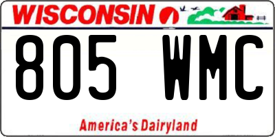 WI license plate 805WMC