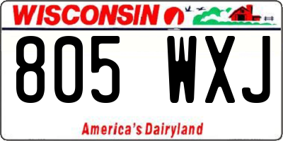 WI license plate 805WXJ